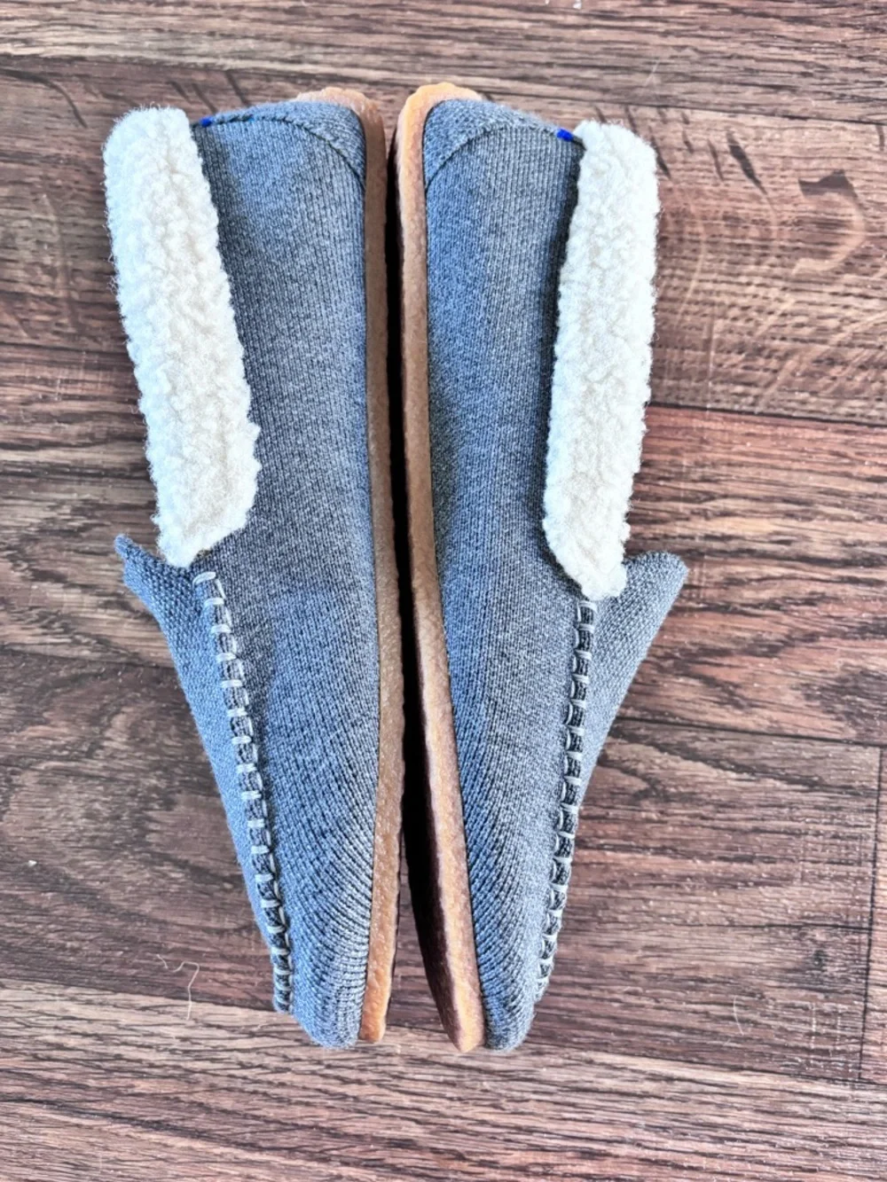 Rothy’s Driving Loafers- The Slipper in Birch Grey | Wool Sherpa Lined  | Size 7